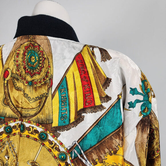 Vintage 80s Knights & Kings Zip Up Bomber Jacket Size L/XL - Picture 8 of 12